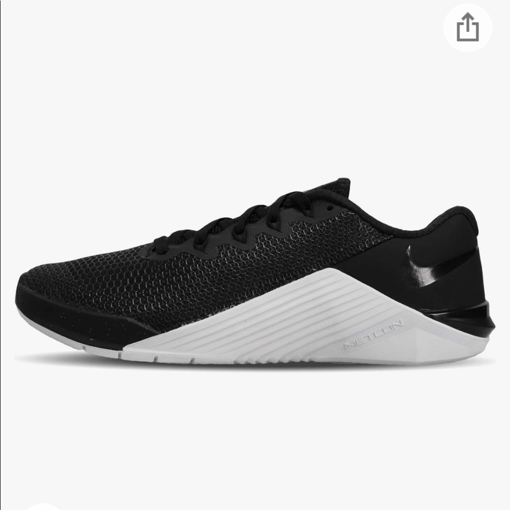 Black and White Nike Metcon 5 Training shoes